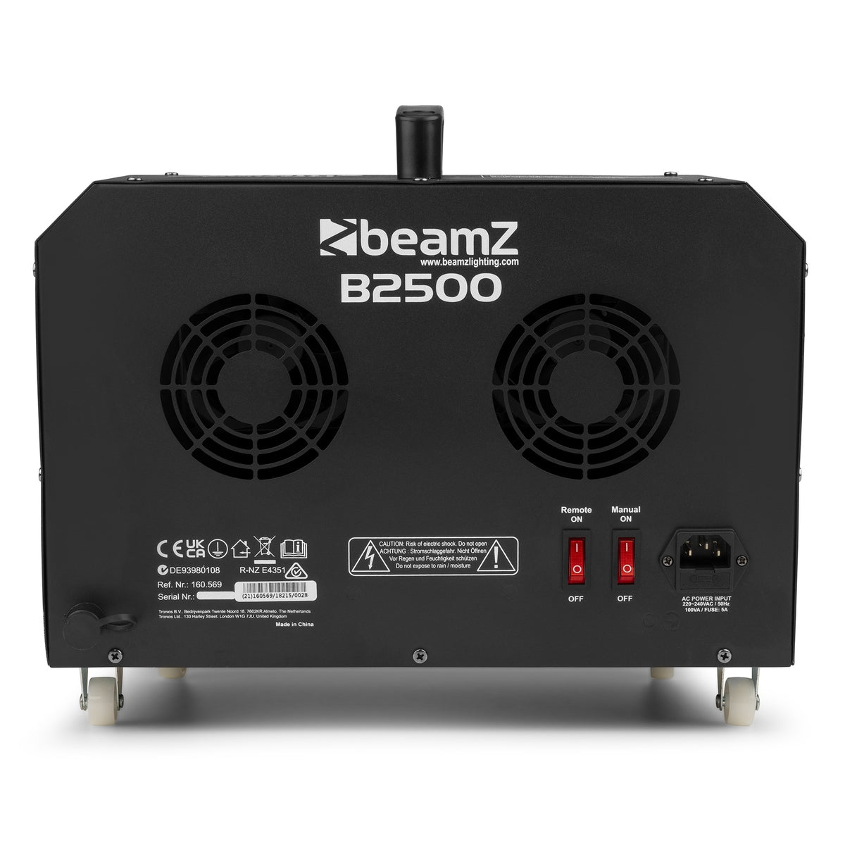 beamZ B2500 Dubbele Bubbelmachine met Draadloze Afstandsbediening – Groot Bereik