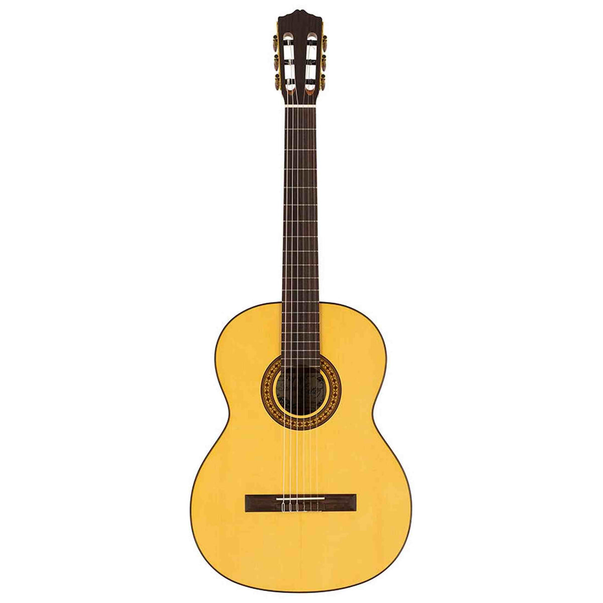 Salvador Cortez CS-25 – Klassieke gitaar met massief spruce bovenblad en mutenyé zij- en achterkant
