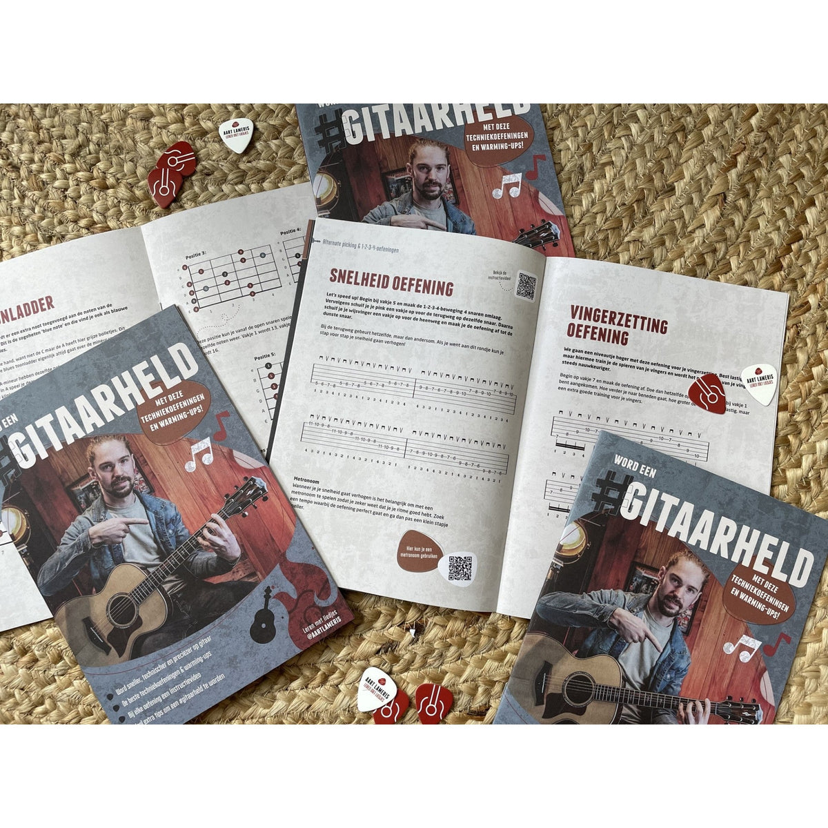 Gitaarheld gitaarboek van Aart Lameris – 17 techniekoefeningen + theorie, tips en video's