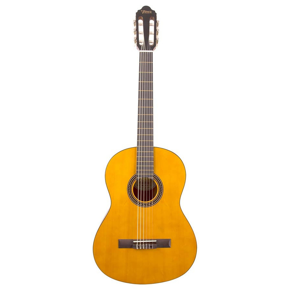 Valencia VC204H klassieke gitaar 4/4 hybride hals, sitka sparren top, nato zij- & achterblad, satin finish antiek