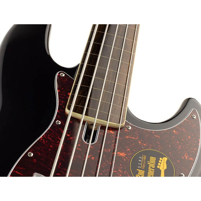 Sire V7+ A5F/BK Marcus Miller 2nd Gen fretless 5-snarige basgitaar Black