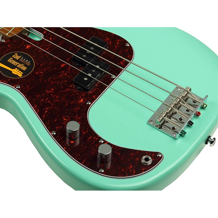 Sire P5 A4L/MLG Marcus Miller linkshandige basgitaar 4-snarig passief elzen mild green