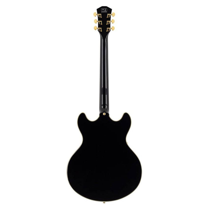 Sire Guitars H7VL/BK Linkshandige elektrische archtop gitaar met P90s zwart