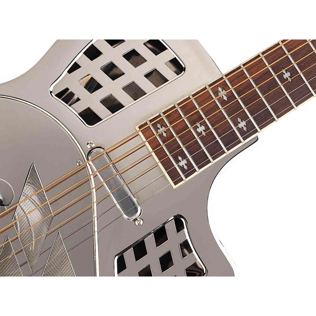 Royall TMP14CSC/NI Tampa Cut SC Tricone Resonator 14-Fret – Bell Brass, Nickel, Lipstick PU, Softcase