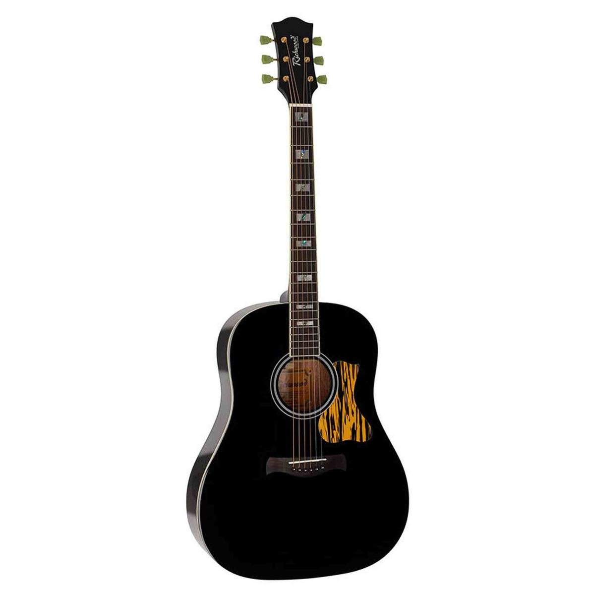 Richwood HSDS42BK Heritage Series Dreadnought massief sparren bovenblad hoogglans zwart