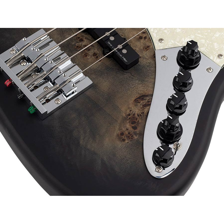 Sire V7 SR4/TBKS Marcus Miller Reissue swamp ash 4-snarige actieve basgitaar Transparent Black Satin