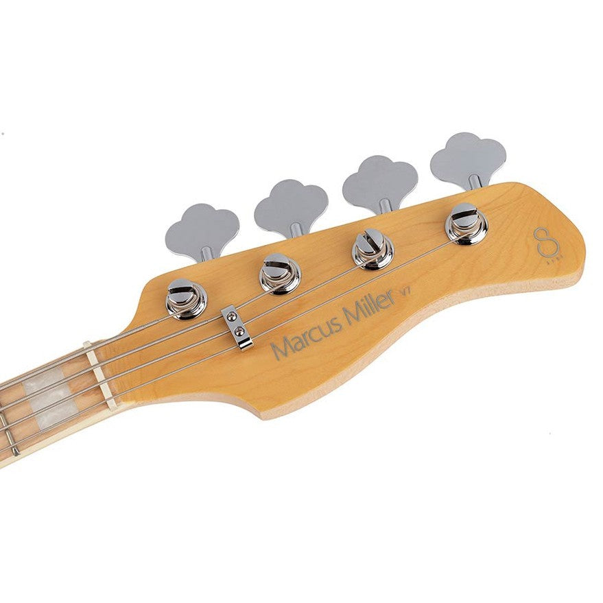 Sire V7 SR4/TBKS Marcus Miller Reissue swamp ash 4-snarige actieve basgitaar Transparent Black Satin