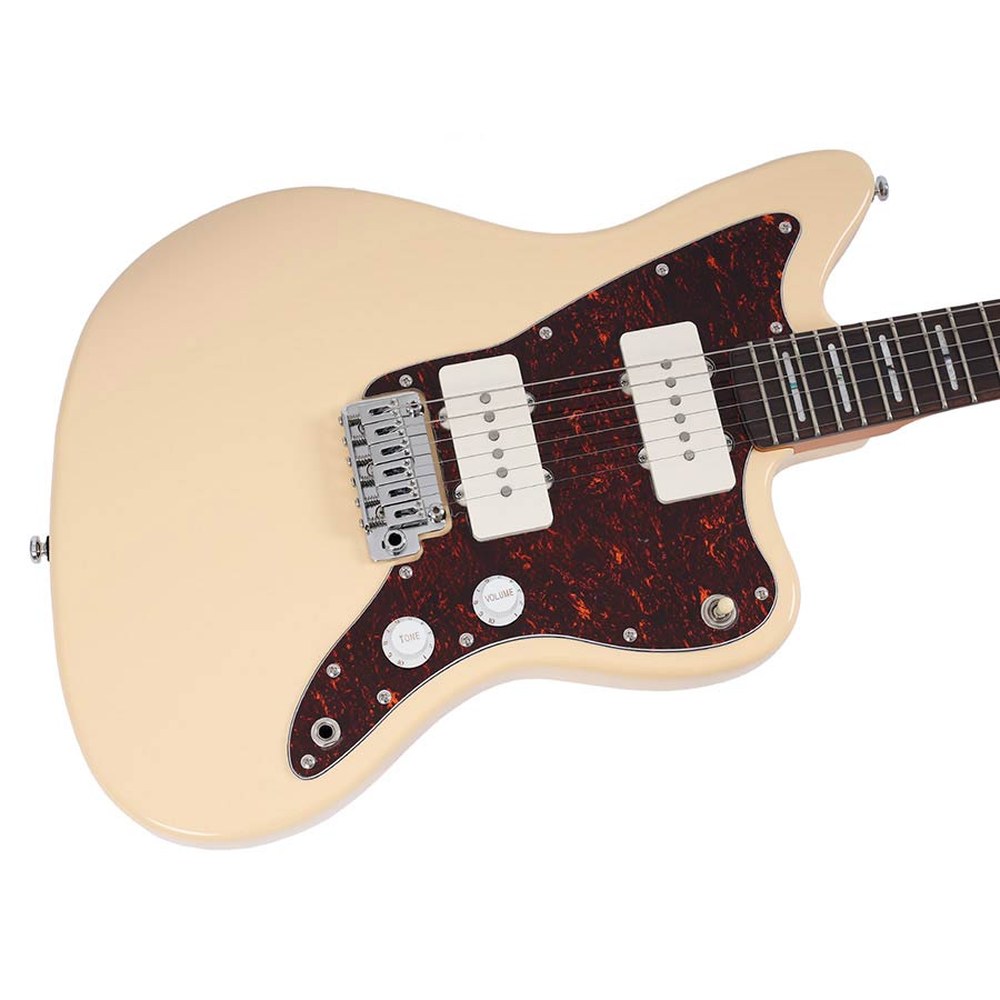 Sire Guitars J3/VWH Mahonie elektrische gitaar J-stijl, vintage wit