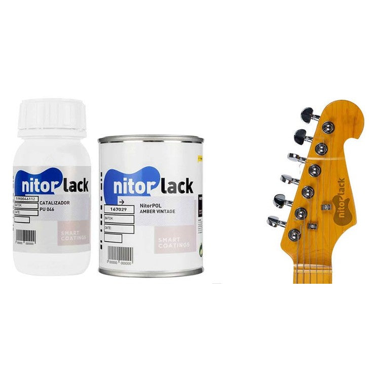 NitorLACK N167029108 NitorPOL Polyurethaanlak Amber Vintage Gloss – 500 ml + 250 ml Verharder