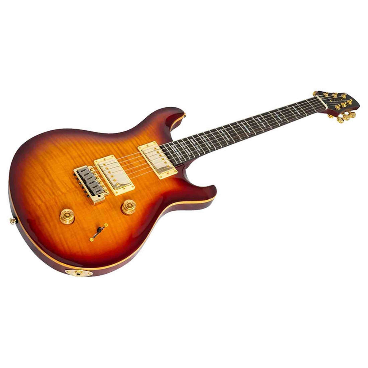 Sire Q7/TS Larry Carlton elektrische gitaar – mahonie + maple veneer, HH-configuratie, Tobacco Sunburst