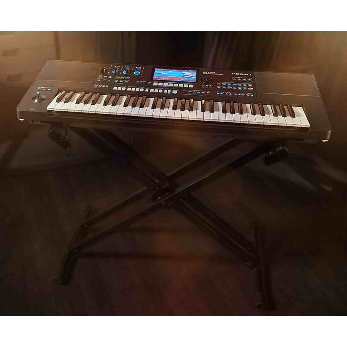 Medeli AKX10S Set – Workstation keyboard met 61 toetsen, 7” touchscreen, 4-way speakers, pedaal, standaard en kruk