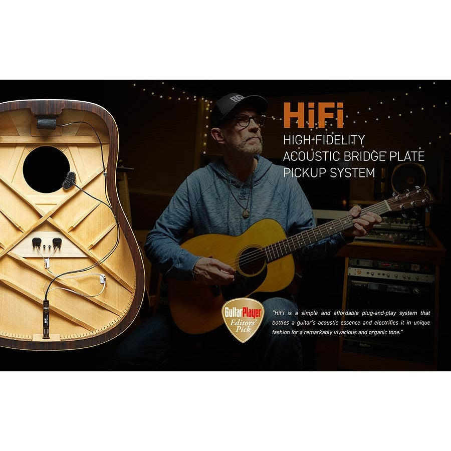 LR Baggs HiFi Pickupsysteem met Eindpin Voorversterker en Klankgatbediening Volume & Toon