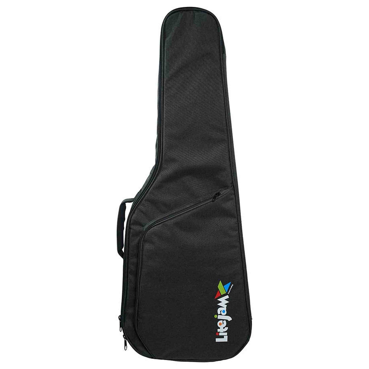 Litejam RGB24/BK elektrische gitaar – 24 frets, 144 RGB LED’s, HSH-configuratie, met gigbag, zwart