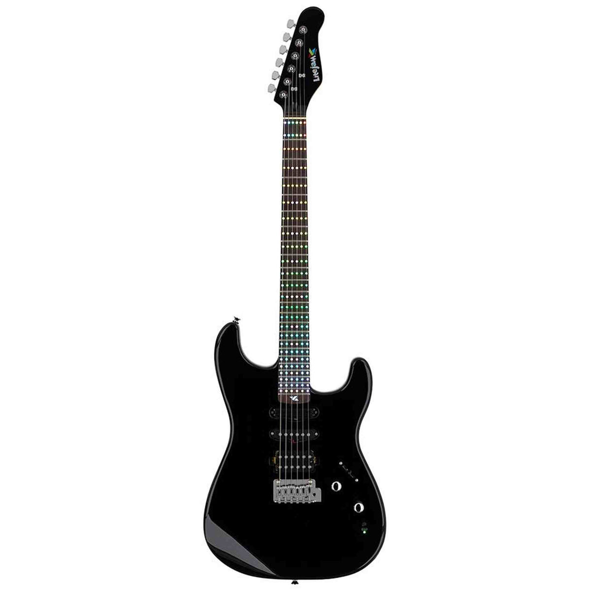 Litejam RGB24/BK Smart Learning Elektrische Gitaar Set Black 24 frets HSH RGB LED
