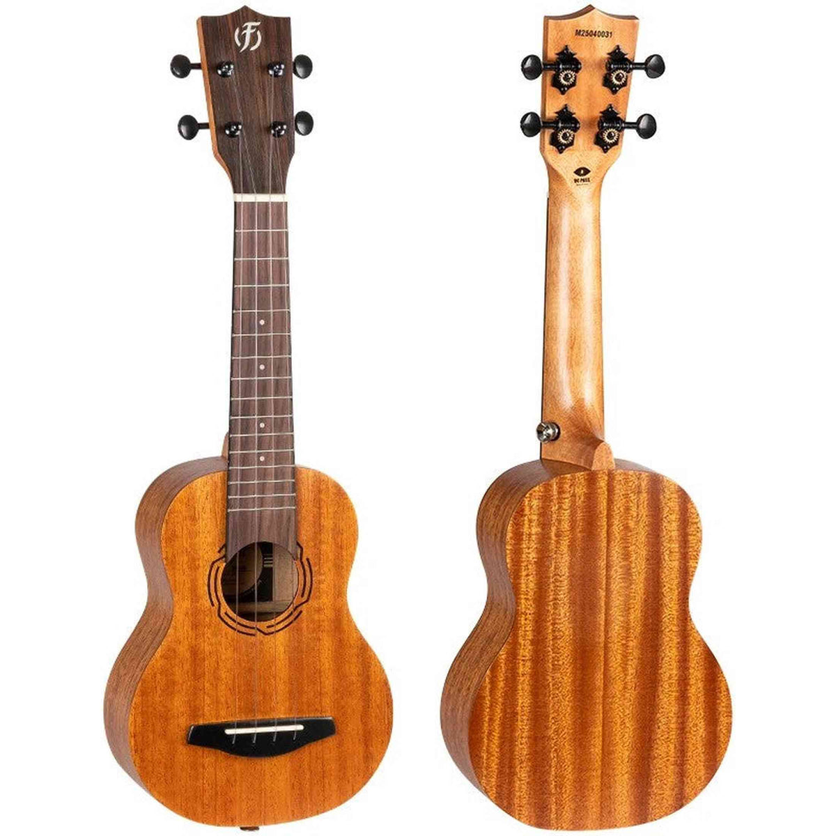 Flight NUS500 Soprano Ukulele met Solid Mahogany Top, Rosewood Toets en D’Addario EJ87 Snaren