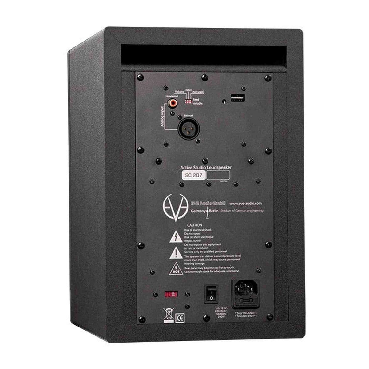 EVE Audio SC207 actieve 2-weg studiomonitor 6,5 inch 150W 44Hz-21kHz 106 dB met DSP SMART-knob