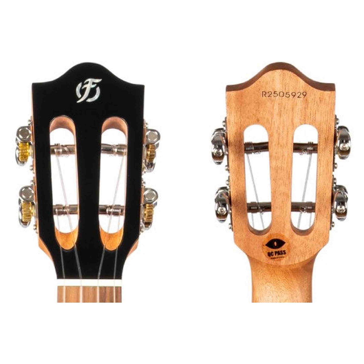 Flight Iris Tinta Concert TDB Ukulele met All Solid Mahogany Body, Rosewood Toets en Fluorocarbon Snaren, Transparent Blue