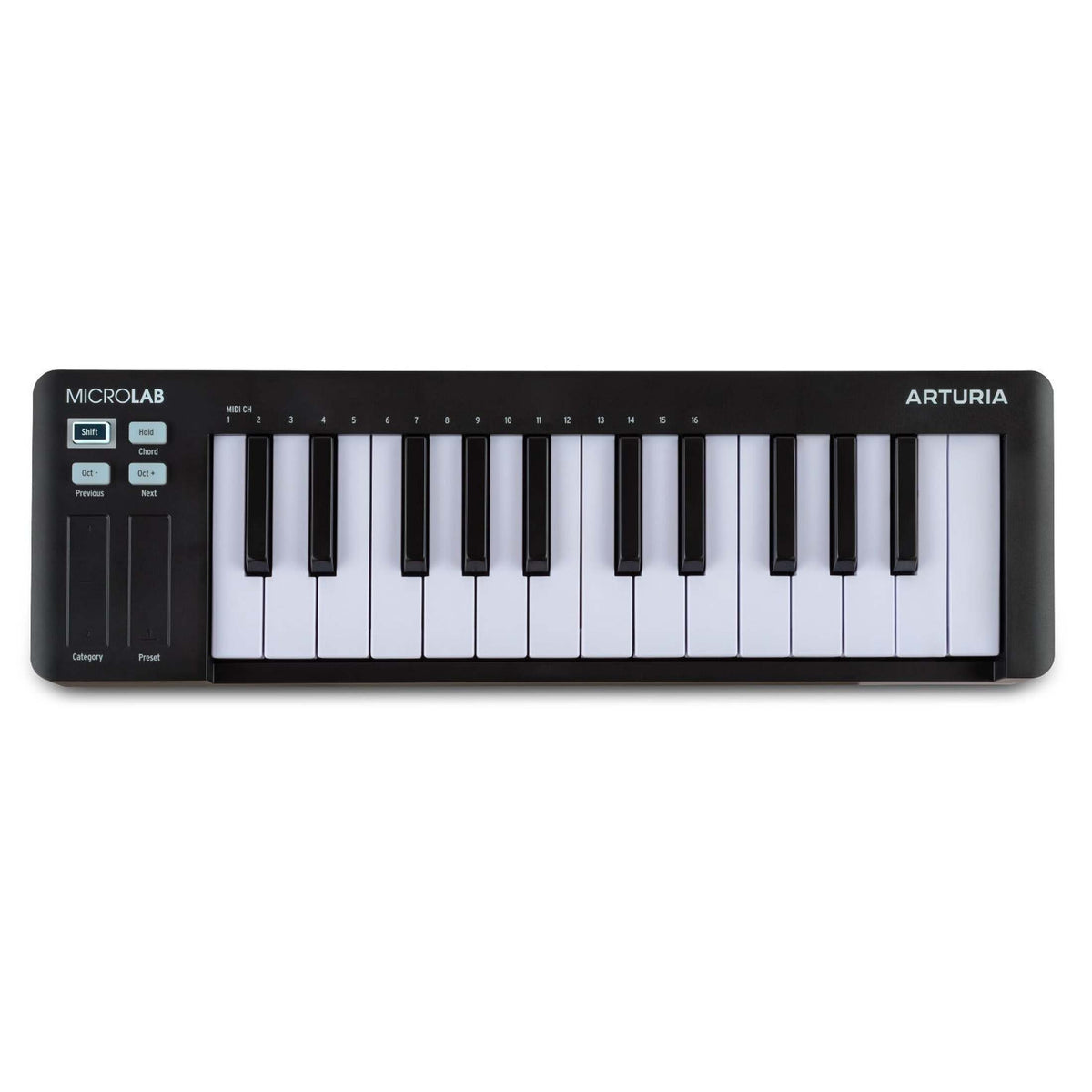 Arturia MicroLab mk3 Black – Compact USB/MIDI keyboard met 25 toetsen en touch-strips