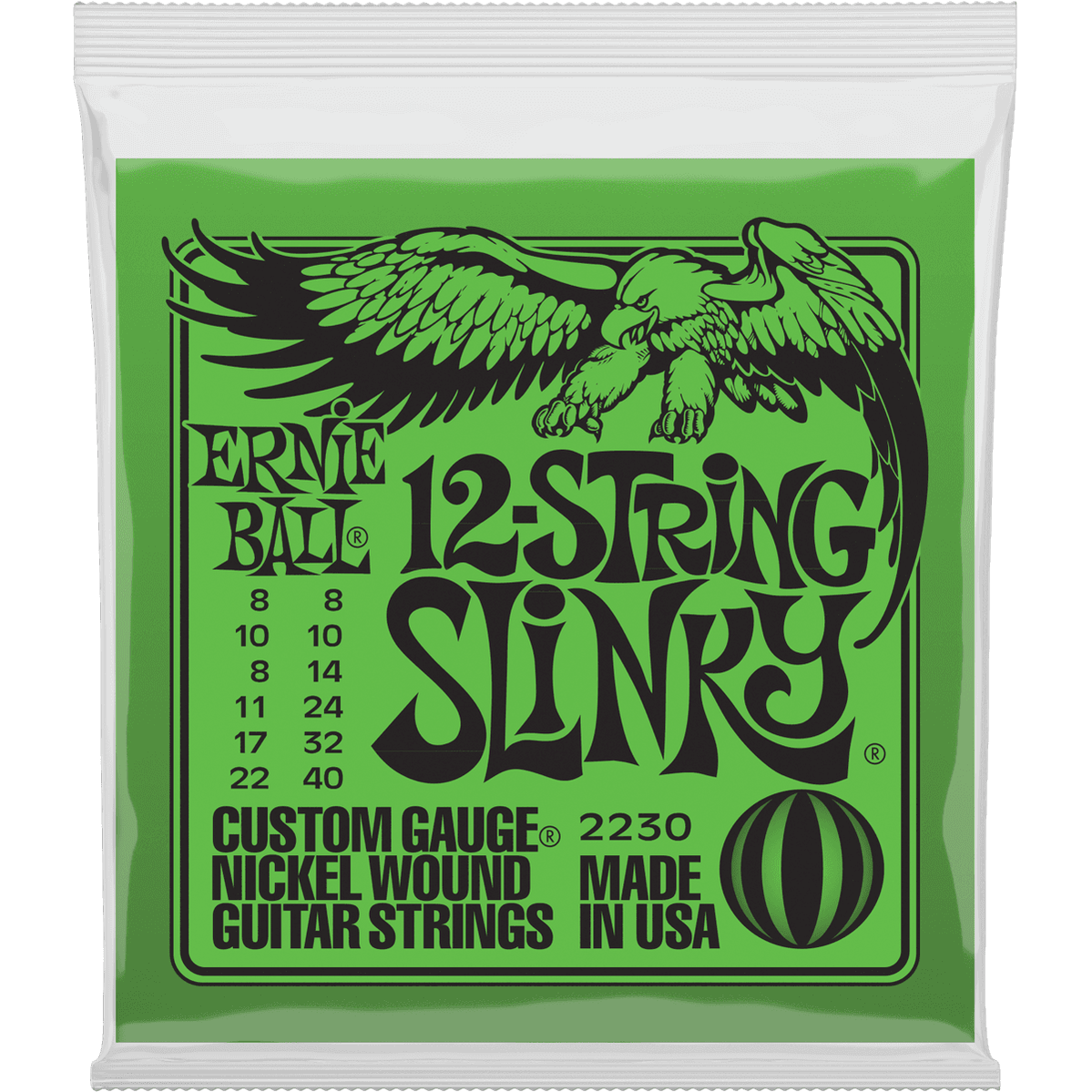 Ernie Ball 2230 elektrische gitaarsnaren 12-snarig 008-040
