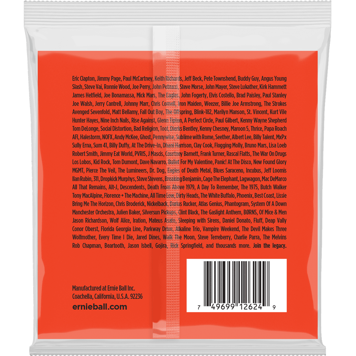 Ernie Ball 2624 Skinny Top Heavy Bottom elektrische gitaarsnaren 8-snarig 009-080