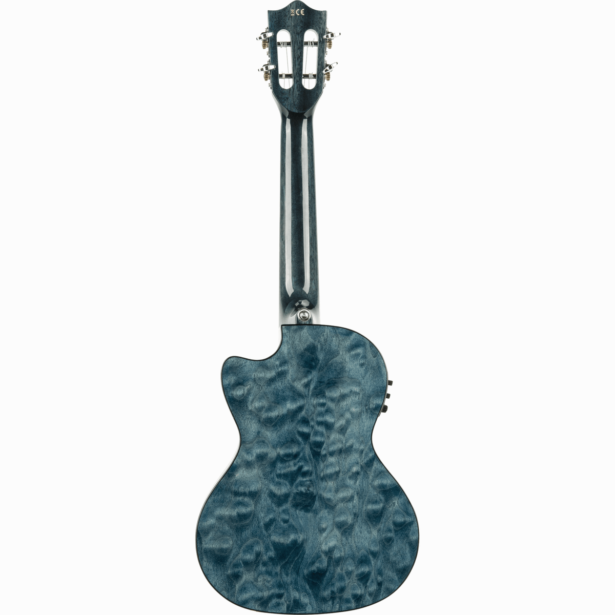LANIKAI LKUQMBLCET Tenorukelele, Quilted Maple Serie, Blue Stain, Voorversterker,