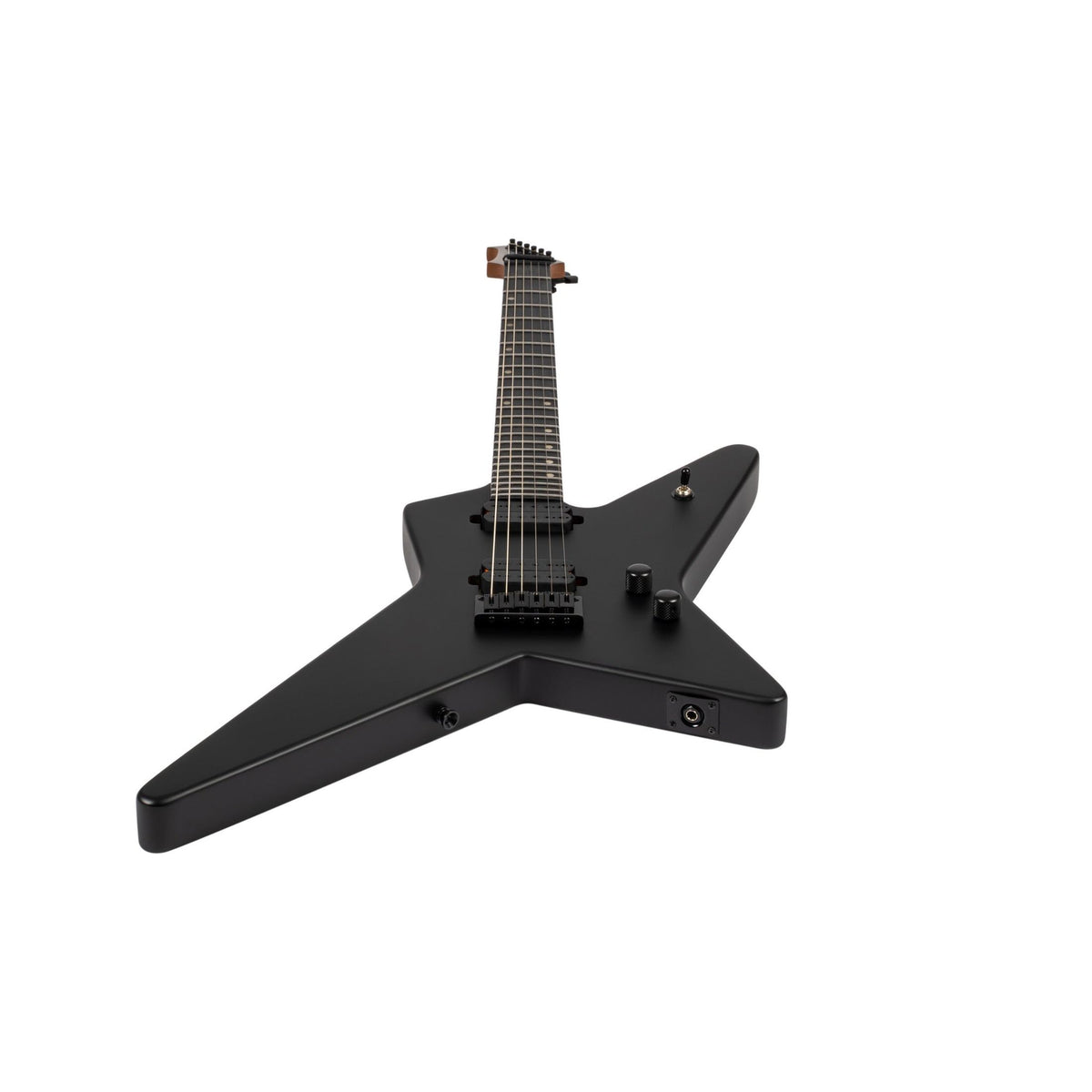 Spira SR-400 MBK Star-Style Elektrische Gitaar HH Villain Humbuckers Roasted Poplar Ebony Tech Satin Black