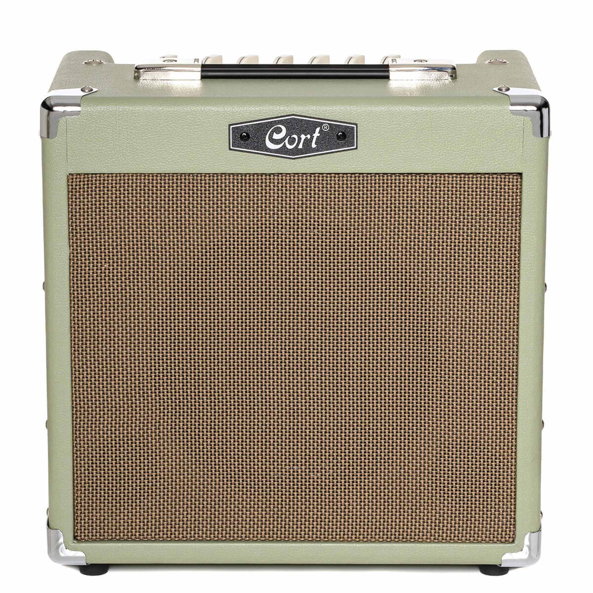 Cort CM15RPG 15W Gitaarversterker met 8 inch Speaker, Reverb en 2 Kanalen Pastel Groen