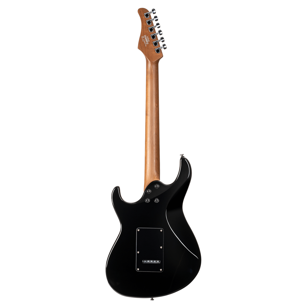 Cort G250SE BK Elektrische Gitaar HSS Linden Roasted Maple Zwart met 2-Punts Tremolo