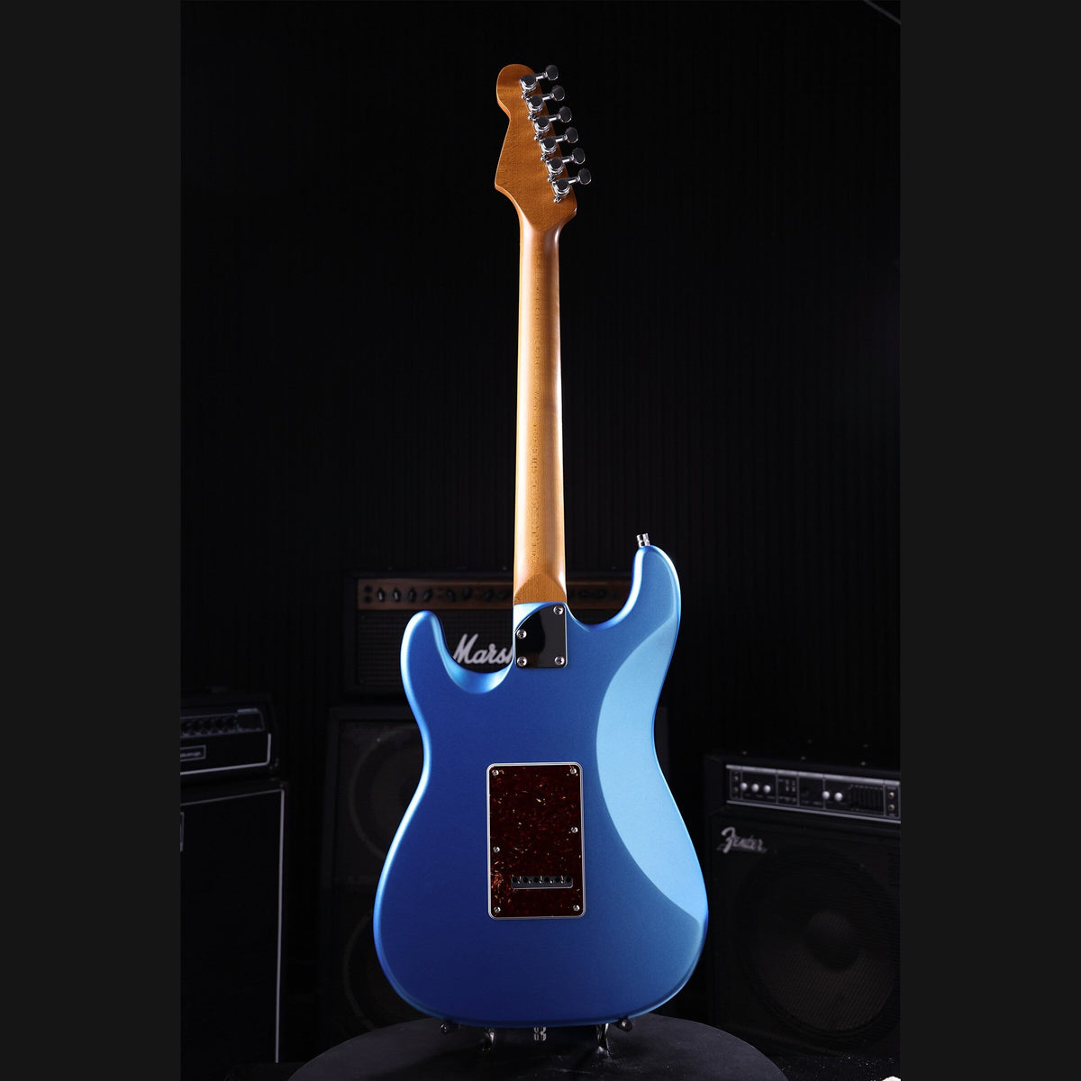 Patina PS-3 LPB S-style Elektrische Gitaar SSS Alnico V Nitro Paulownia Body Roasted Maple Hals Lake Placid Blue