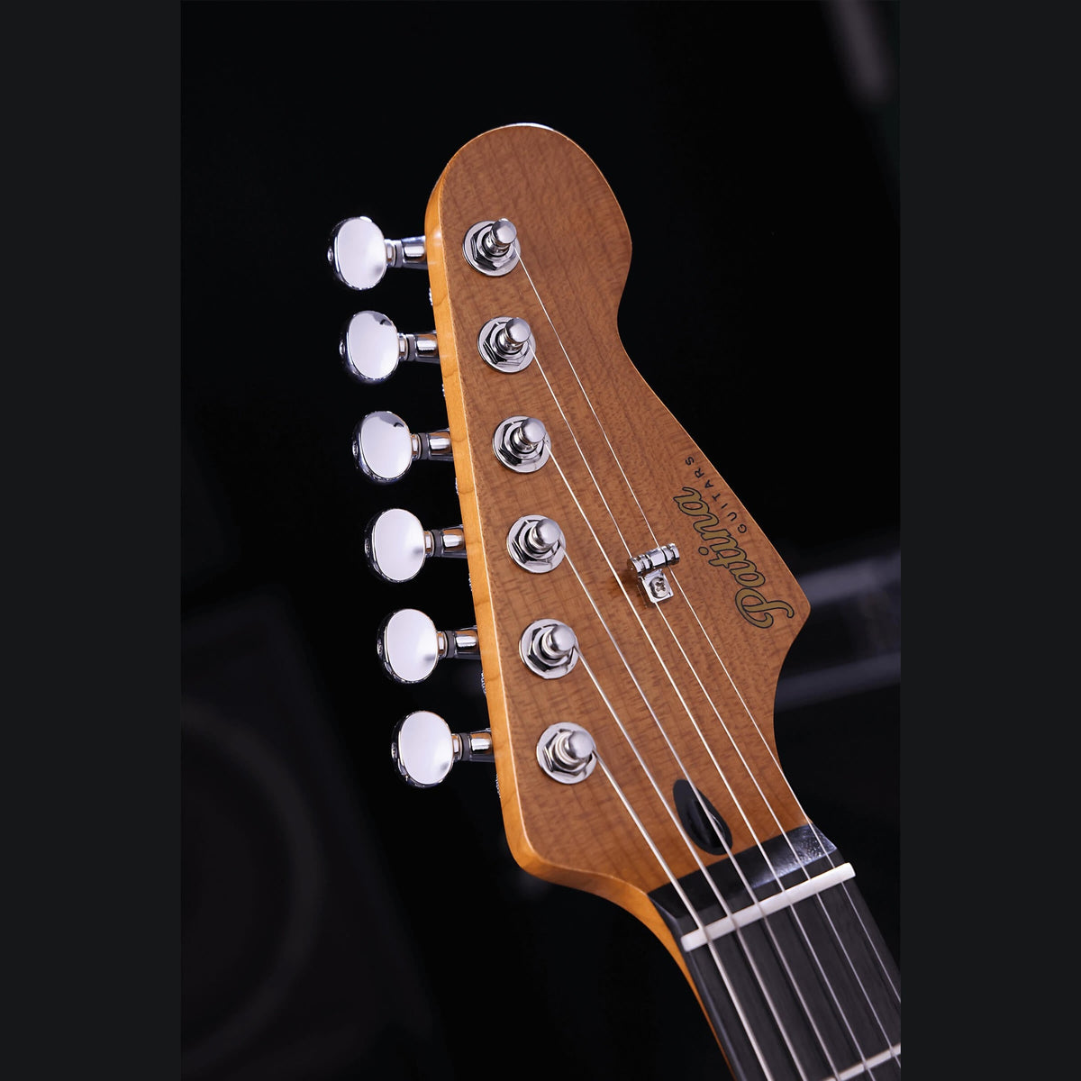 Patina PS-3 SGR S-style Elektrische Gitaar SSS Alnico V Nitro Paulownia Body Roasted Maple Hals Sherwood Green