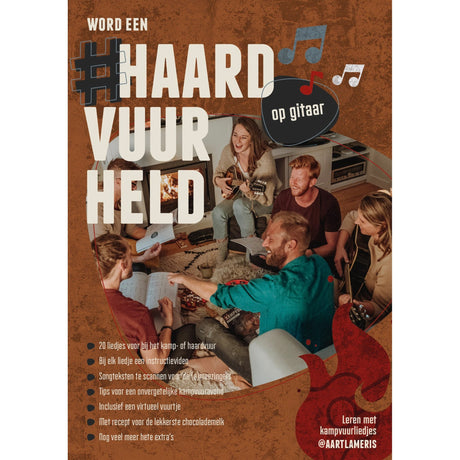Haardvuurheld gitaarboek van Aart Lameris – 20 Top 2000 nummers
