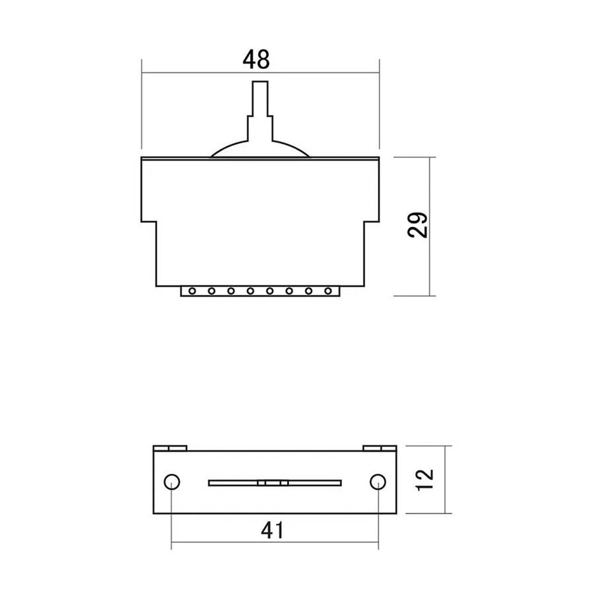 Boston SW-43-W lever switch 3-way, closed model, 1 5/8 inch spacing, switch cap sold separately