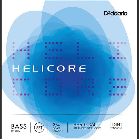 D'Addario HH610-34L double bass string set 3/4, light, nickel