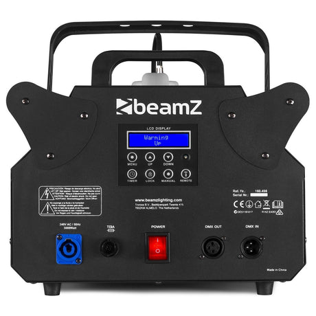 beamZ S3500 Rookmachine 3500W met DMX, LCD-paneel en 5L Tank