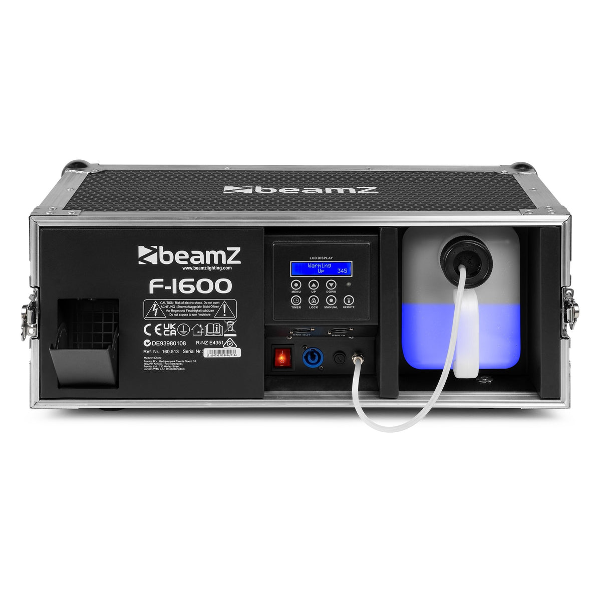 beamZ F1600 Fazer 1600W in Flightcase met DMX en Instelbare Ventilator