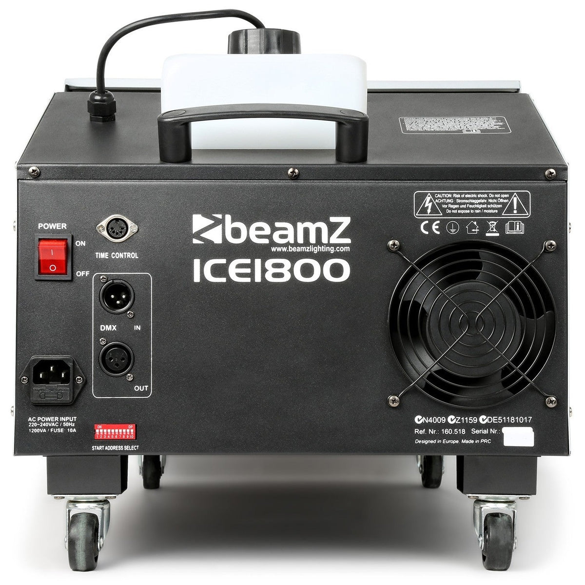 beamZ ICE1800 IJs-Rookmachine 1800W met DMX en 3.1L Tank – Laaghangende Rook