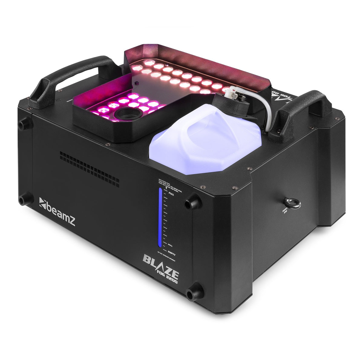 beamZ Blaze 2200 Rookmachine – 2200W met 48x RGBA LED’s, DMX, 3500ml Tank & Direct Stop