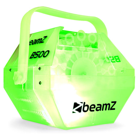 beamZ B500LED Bubbelmachine met RGB LED-verlichting – Compact en Transparant