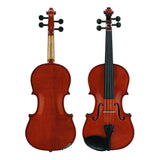 Leonardo LV-1634 viool set 3/4, massief, ebbenhouten fittings, incl. fijnstemmer staartstuk, strijkstok en koffer