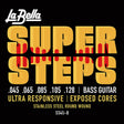 La Bella L-SS-45B snaren set elektrisch 5-snaar bass, stainless steel roundwound, light, 045-065-085-105-128