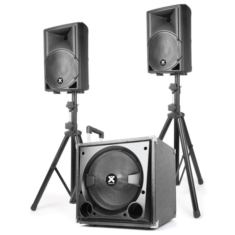 VONYX VX800BT 2.1 Actieve Speakerset 800W met 12 inch Subwoofer, Bluetooth en USB/SD MP3 Speler