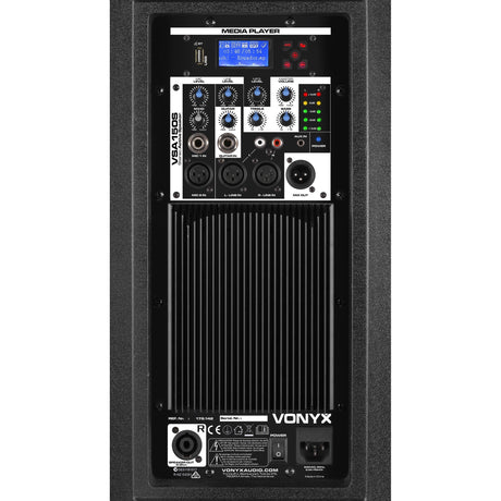 VONYX VSA150S 1000W Actieve Stereo Speakerset met Bluetooth, USB Speler en 15 inch Woofers