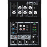 Mackie Mix5 Compact 5-kanaals mengpaneel met XLR, stereo in- en uitgangen en hoofdtelefoonuitgang