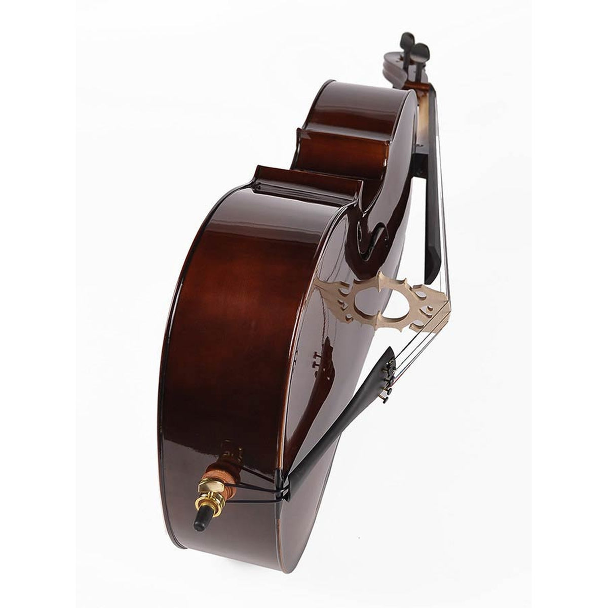 Leonardo LC-2014 cello set 1/4, geheel massief, nitro, ebben toebehoren, inclusief tas en strijkstok