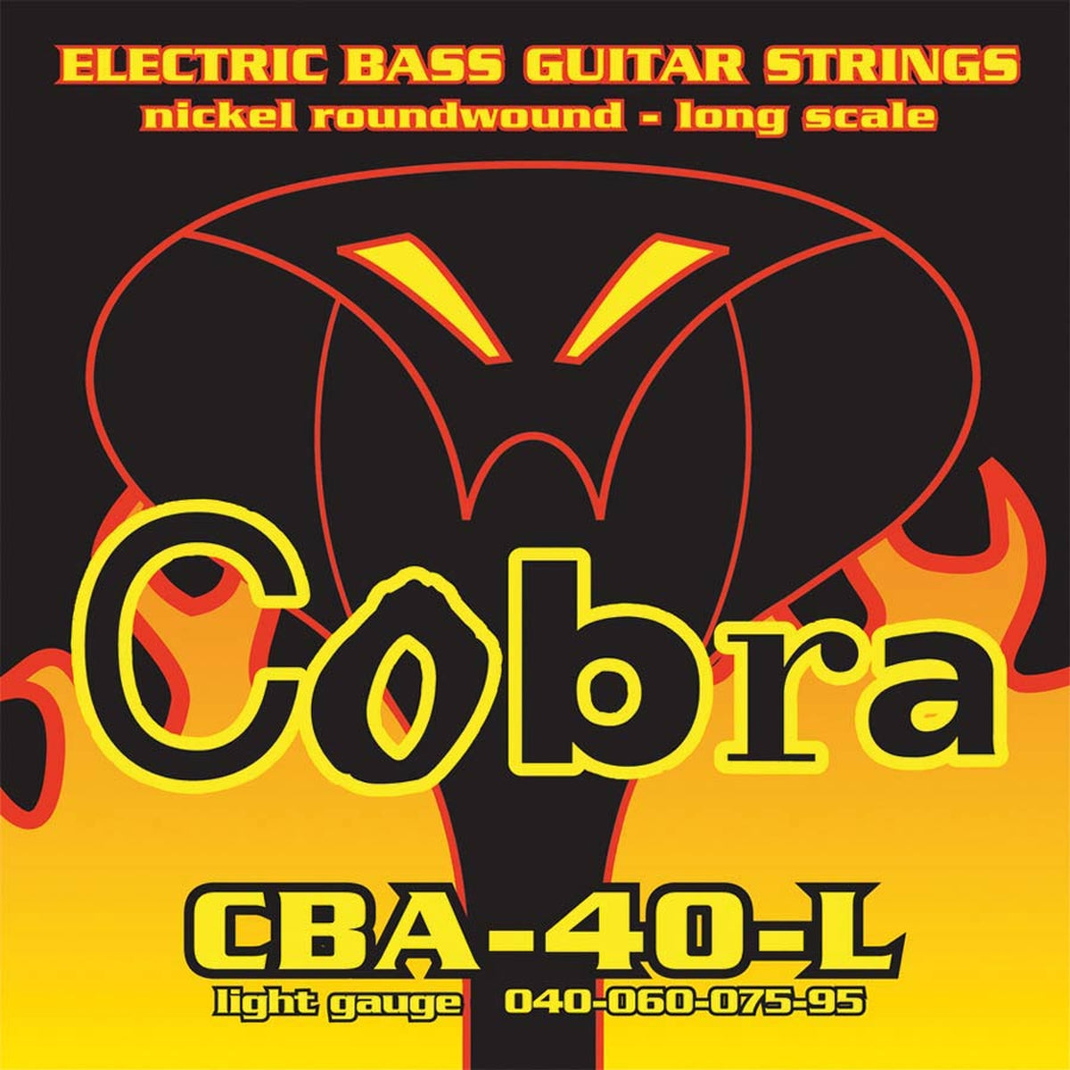 Cobra CBA-40-L snaren set elektrisch bass, nickelplated light, 040-060-075-095 longscale