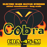 Cobra CBA-45-M snaren set elektrisch bass, nickelplated medium, 045-065-085-105 longscale