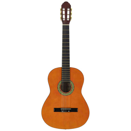 A. Martinez MTC-080 4/4 klassieke gitaar bruin naturel met standaard, tas en tuner