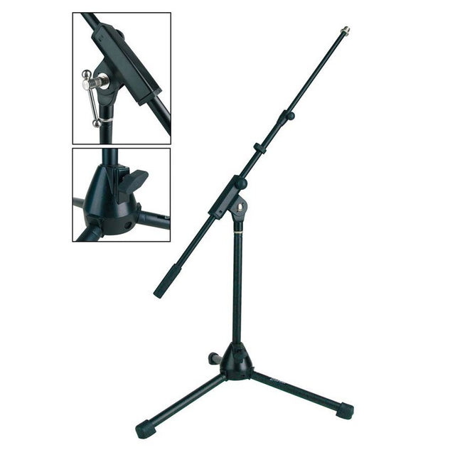 Boston MS-1325-BK Stage Pro Series microfoonstatief met uitschuifbare hengel zwart