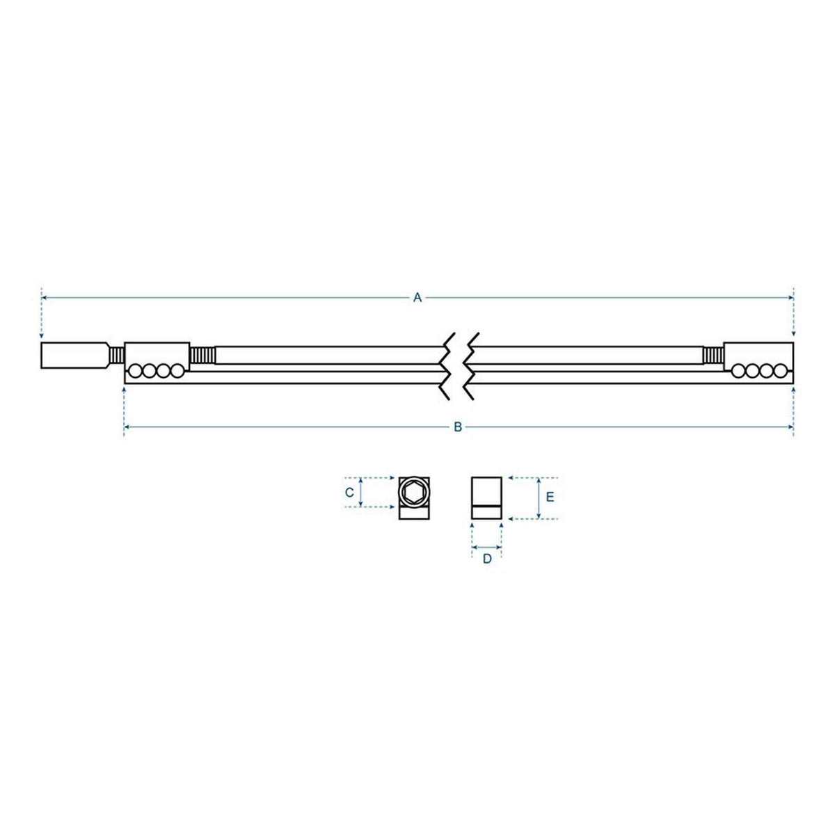 Boston TRO-425-L Halspen Truss Rod 425 mm 6 mm Staaf Single Action G-Style