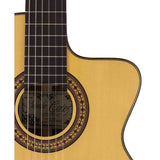 Salvador Cortez CS-60CE – Klassieke gitaar met massief spruce bovenblad, cutaway, Fishman elektronica en gigbag